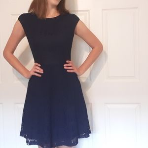 Wisp Leeah Navy Lace Knit Dress